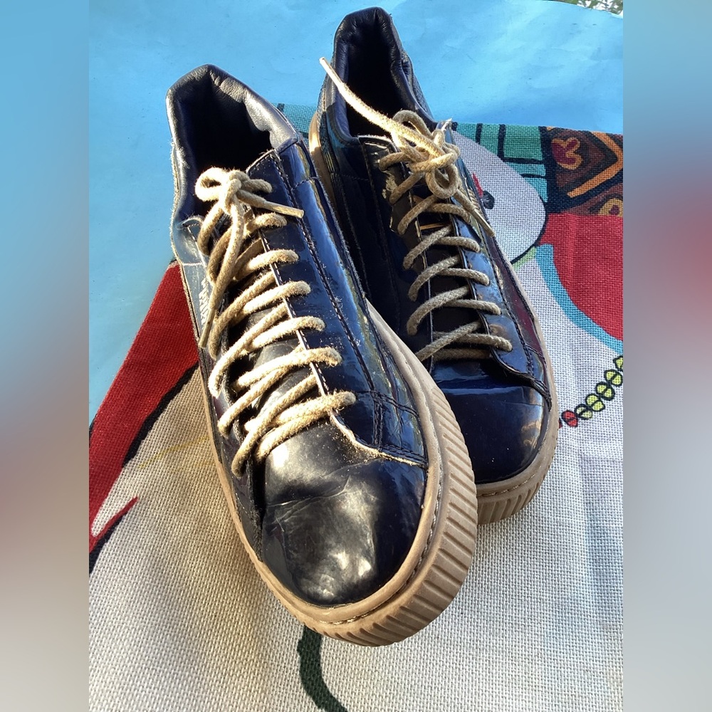 Puma Basket navy blue patent leather
